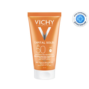 Купить: Vichy Capital Soleil DryTouch SPF 50+ 50 мл эмульсия для лица солнцезащитная матирующая