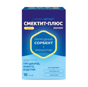 Купить: Минерал Детокс Смектит-плюс Инулин 10 шт порошок для приема внутрь саше ваниль