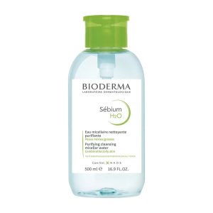 Купить Bioderma Sebium H2O мицеллярная вода очищающая флакон-помпа, 500 мл