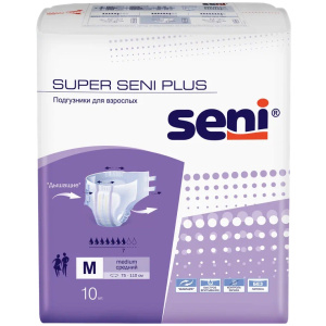 Купить: Seni Super Plus подгузники 10 шт размер M 7 капель