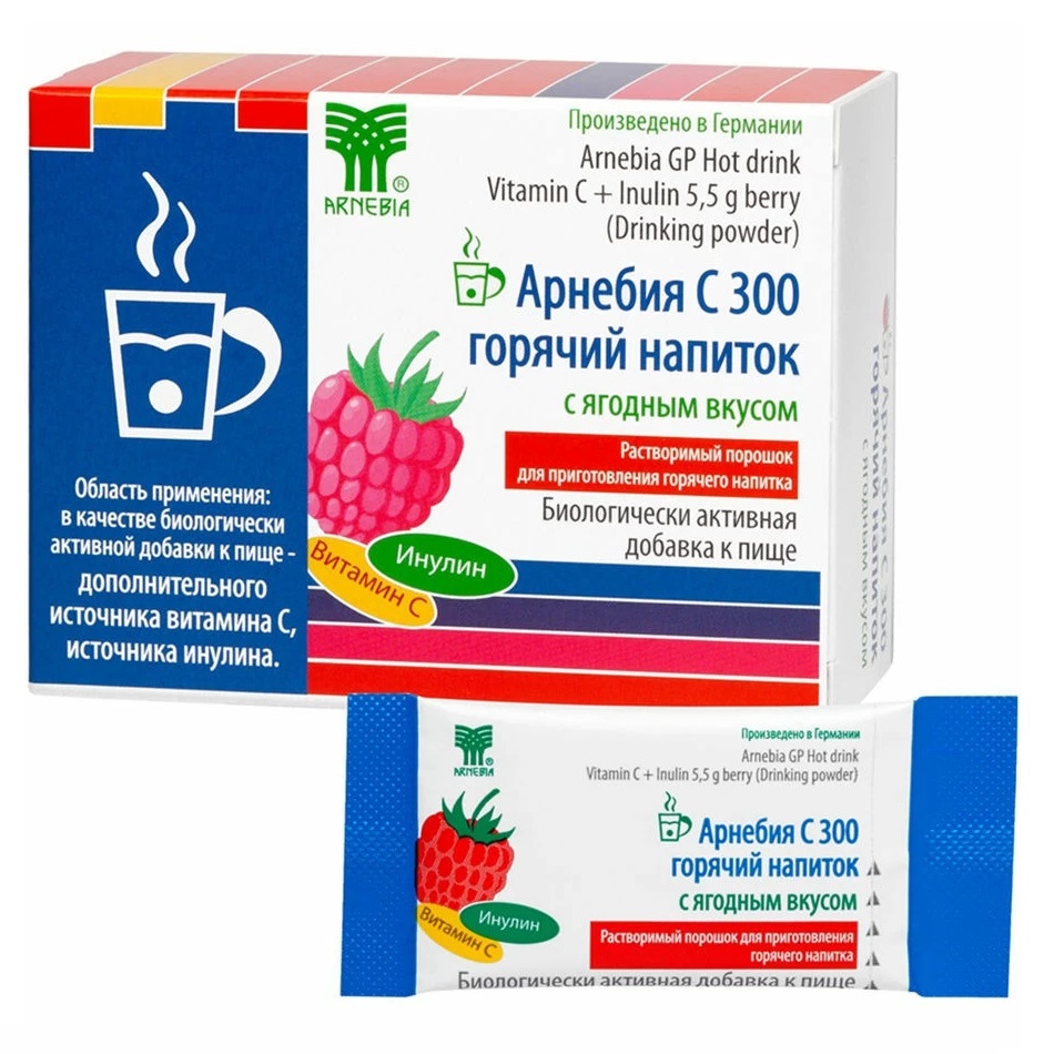 Купить Арнебия Витамин С 300 горячий напиток ягодный вкус 5,5г №10 (ПРОМО)