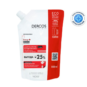 Купить: Vichy Деркос Энерджи+ 500 мл шампунь сменный блок eco-refill