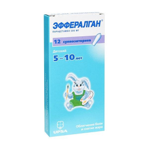 Купить: Эффералган супп рект д/детей 300мг №12