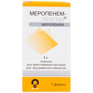 Купить Меропенем-ЛЕКСВМ 1 г 1 шт порошок для приготовления раствора для внутривенного введения флакон