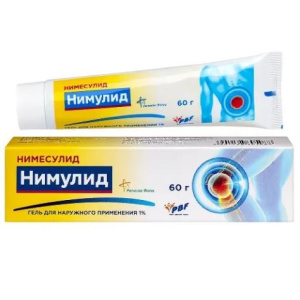 Купить: Нимулид 1 % 60 г гель для наружного применения