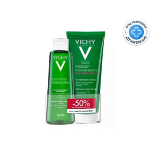 Купить: Vichy Normaderm Рhytosolution набор 200 мл гель очищающий + 200 мл лосьон сужающий поры очищающий