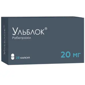 Купить Ульблок 20 мг 28 шт капсулы кишечнорастворимые