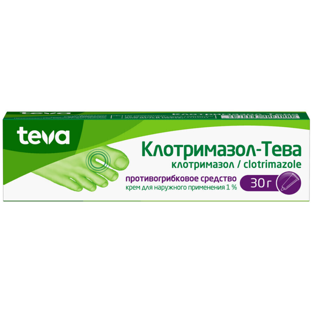 Купить Клотримазол-Тева 1% 30 г крем для наружного применения