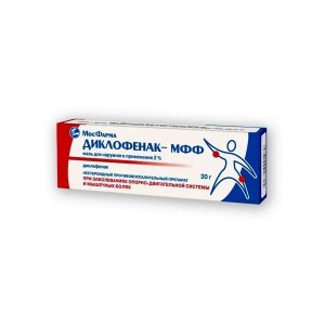 Купить: Диклофенак-МФФ  2% 30 г мазь для наружного применения туба