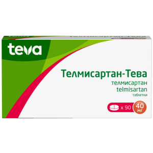 Купить: Телмисартан-Тева 40 мг 90 шт таблетки