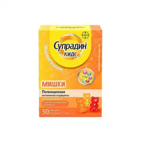 Купить Супрадин Кидс Мишки 4 г 30 шт пастилки жевательные