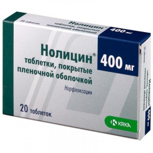 Купить: Нолицин таблетки ппо 400мг №20 (КРКА-Рус ООО)