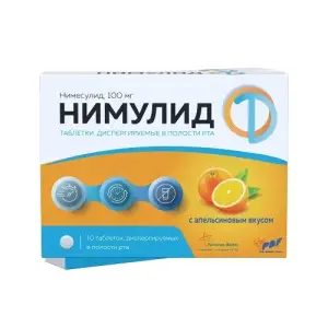 Купить Нимулид 100 мг 10 шт таблетки диспергируемы в полости рта