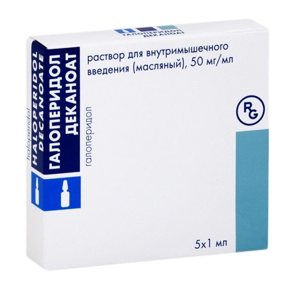 Купить Галоперидол Деканоат 50 мг/мл 1 мл 5 шт раствор масляный для внутримышечного введения ампулы