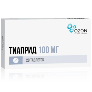Купить: Тиаприд 100 мг 20 шт таблетки
