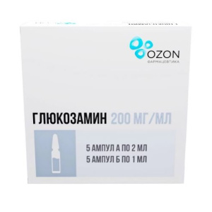 Купить: Глюкозамин 200 мг/мл 2 мл 5 шт концентрат для приготовления раствора для внутримышечного введения