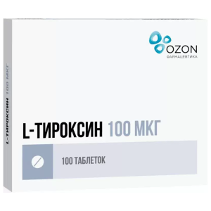 Купить Л-Тироксин 100 мкг 100 шт таблетки