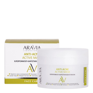 Купить: ARAVIA Laboratories Хлорофилл-каротиновая маска Anti-Acne Active Mask, 150 мл