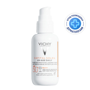 Купить: Vichy Capital Soleil UV-Age Daily SPF 50+ 40 мл флюид солнцезащитный тонирующий против признаков фотостарения