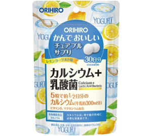 Купить: Orihiro Кальций и лактобактерии 150 шт таблетки жевательные со вкусом йогурта