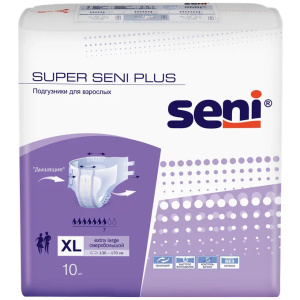 Купить: Seni Super Plus подгузники 10 шт размер XL 7 капель