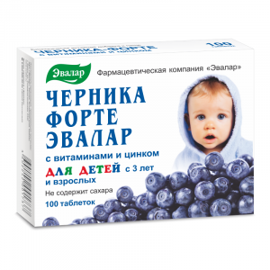 Купить Черника-Форте с витаминами и цинком д/глаз, тбл №100