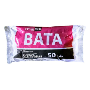Купить: Evers Med 50 г вата медицинская гигроскопическая хирургическая стерильная