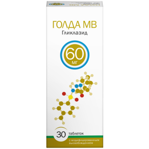 Купить: Голда МВ 60 мг 30 шт таблетки с модифицированным высвобождением