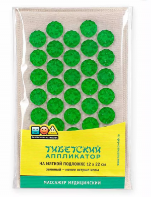 Купить Иппликатор  Кузнецова Тибетский 12смX22см на мягк подложке зеленый