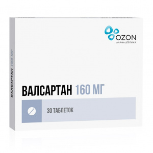 Купить Валсартан 160 мг 30 шт таблетки покрытые оболочкой