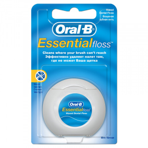 Купить Oral-B зубн нить 50м Эссенциал флосс вощеная мятный вкус