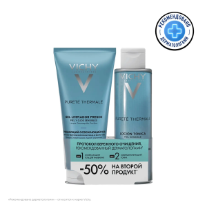 Купить: Vichy Purete Thermal набор гель для умывания 200 мл+тоник 200 мл