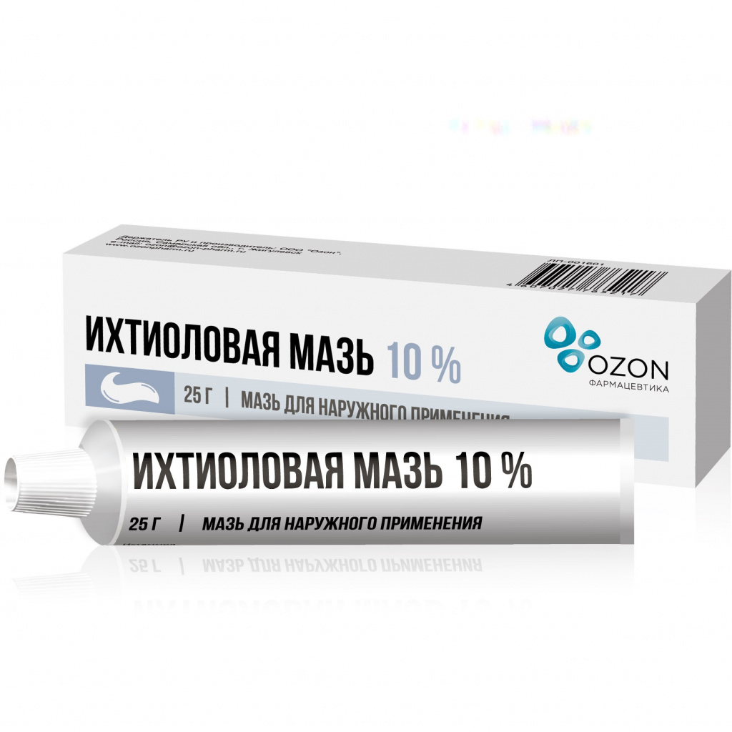 Купить Ихтиоловая мазь 10% 25 г для наружного применения