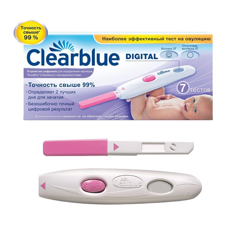 Купить Clearblue Digital 7 шт тест для определения овуляции