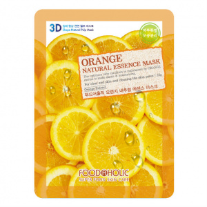 Купить: FoodaHolic маска 23г ткан 3D с экстр апельсина Orange Natural Essence Mask