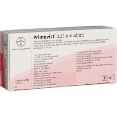 Купить Примовист 0,25 ммоль/мл 10 мл раствор для внутривенного введения шприц