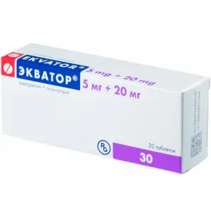 Купить Экватор 5 мг + 20 мг 30 шт таблетки