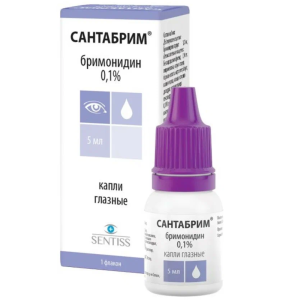 Купить: Сантабрим 0,1% 5 мл глазные капли флакон
