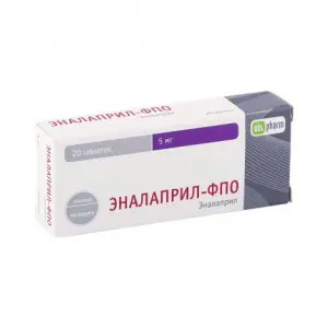 Купить Эналаприл-ФПО 5 мг 20 шт таблетки