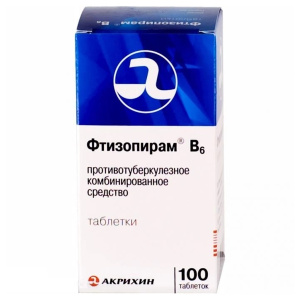 Купить: Фтизопирам В6 150 мг + 500 мг + 15 мг 100 шт таблетки