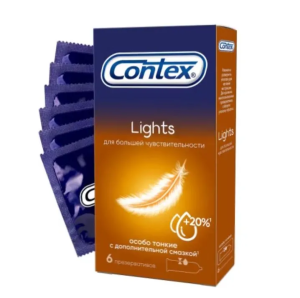 Купить: Contex Lights 6 шт  презервативы особо тонкие
