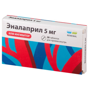 Купить: Эналаприл Реневал 5 мг 28 шт таблетки