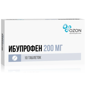 Купить: Ибупрофен 200 мг 10 шт таблетки покрытые пленочной оболочкой