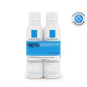 Купить: La Roche-Posay 150 мл 2 шт дезодорант-спрей физиологический для чувствительной кожи 48 ч