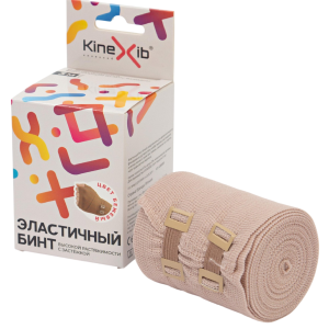 Купить: Kinexib 7,5 см х 3 м бинт эластичный бежевый с застежкой