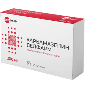 Купить: Карбамазепин Велфарм 200 мг 50 шт таблетки