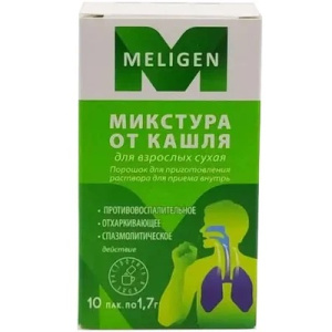 Купить: Микстура от кашля сухая 1,7 г 10 шт порошок для приготовления раствора для приема внутрь для взрослых