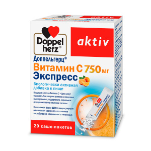 Купить: Доппельгерц Витамин С экспресс депо 750 мг 20 шт саше
