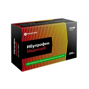 Купить: Ибупрофен Медисорб 200 мг 20 шт капсулы