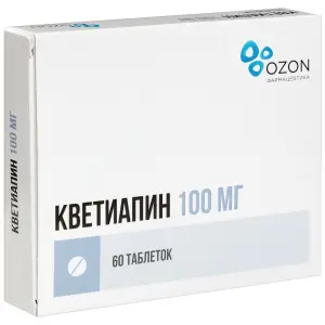 Купить Кветиапин 100 мг 60 шт таблетки покрытые пленочной оболочкой